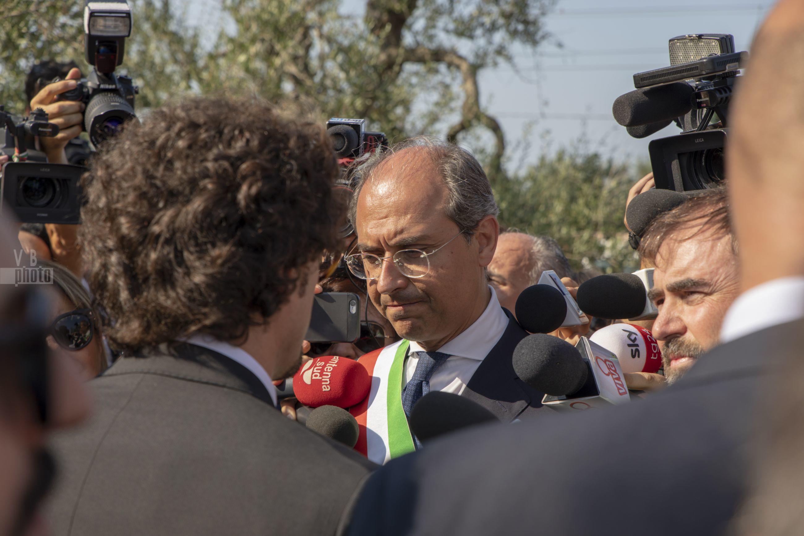 Ministro Toninelli sul luogo del disastro ferroviario nella tratta Corato-Andria