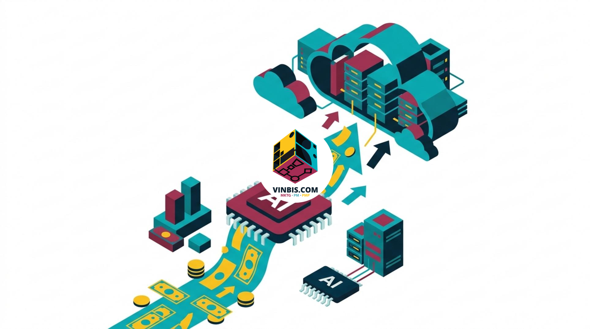 Data center con infrastrutture per l’intelligenza artificiale e server ad alte prestazioni · Immagine illustrativa generata mediante intelligenza artificiale.