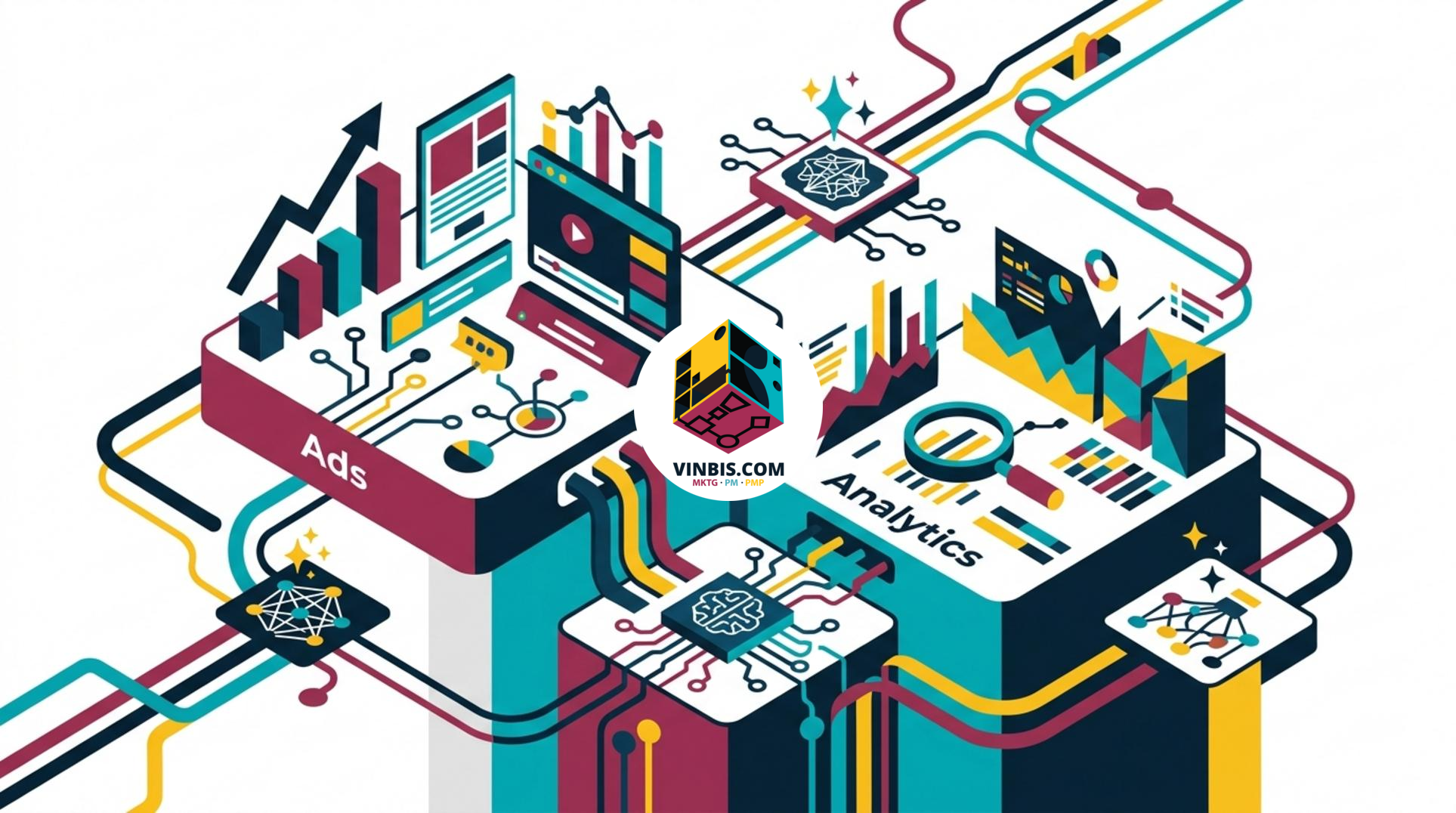 Interfaccia digitale con strumenti di analisi dati e automazione per campagne pubblicitarie · Immagine illustrativa generata mediante intelligenza artificiale.