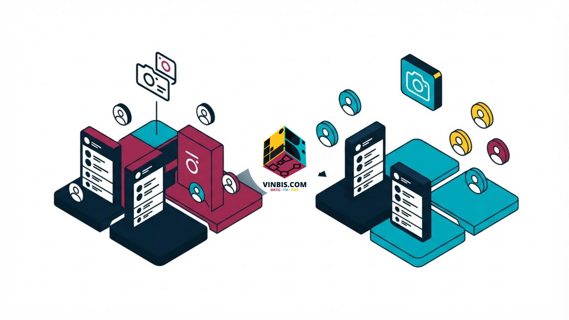 Logo di Threads accanto al riferimento a Instagram e alle campagne pubblicitarie · Immagine illustrativa generata mediante intelligenza artificiale.