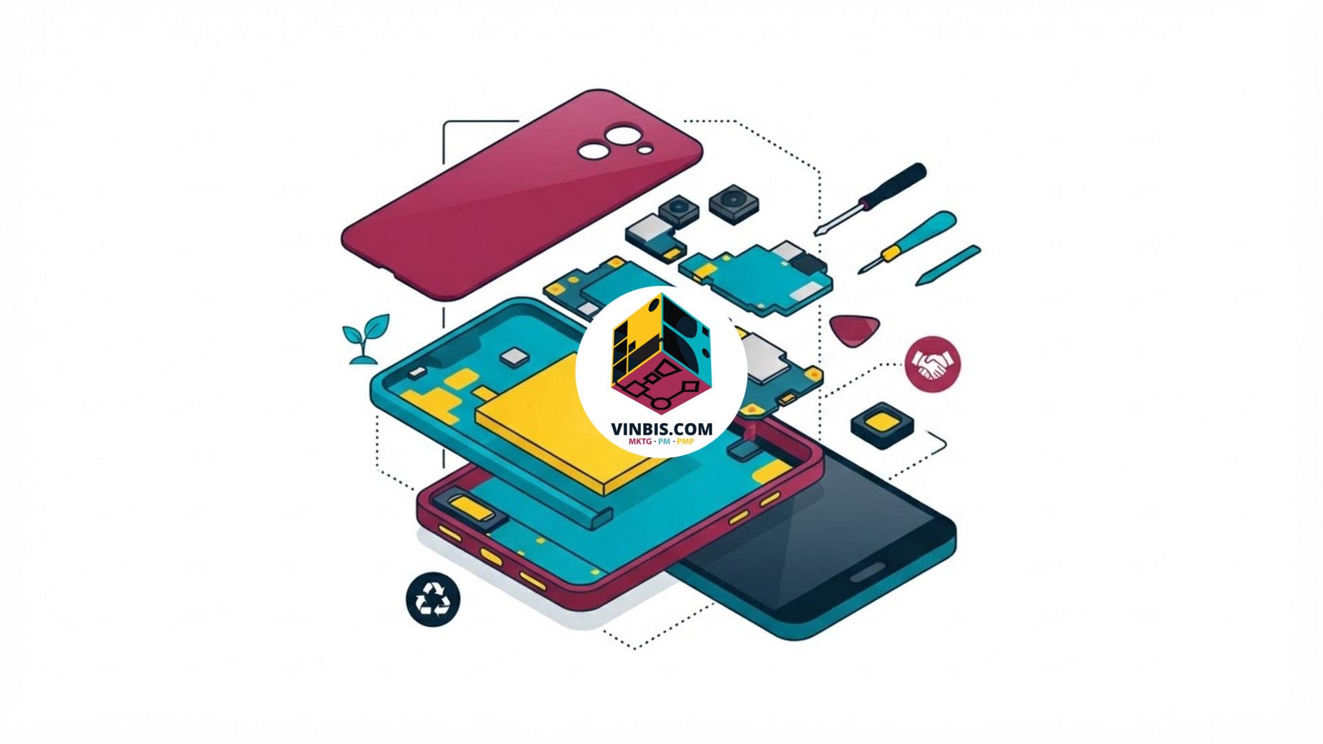 Fairphone 6 Plus, smartphone Android progettato per la riparabilità · Immagine illustrativa generata mediante intelligenza artificiale.