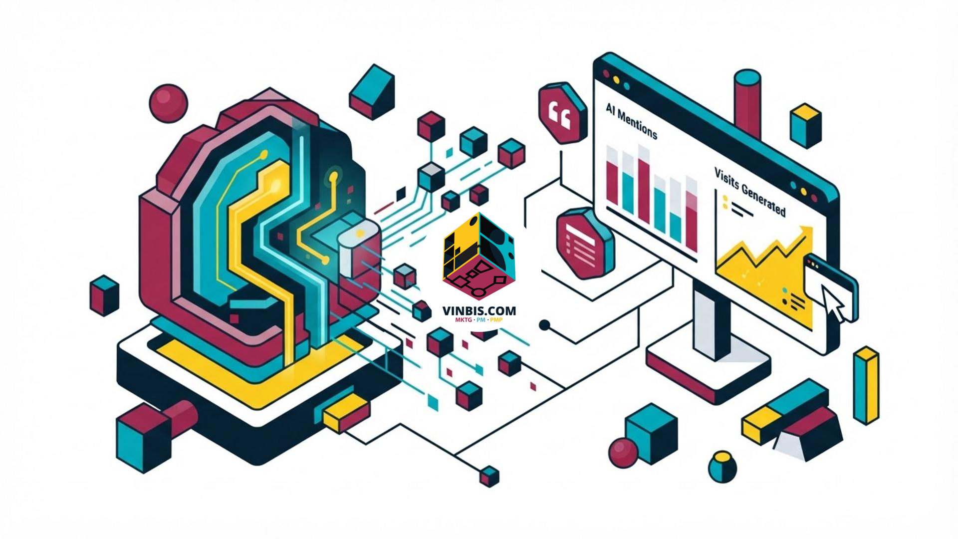 Dashboard per monitorare le citazioni dei contenuti nelle risposte dell’intelligenza artificiale · Immagine illustrativa generata mediante intelligenza artificiale.