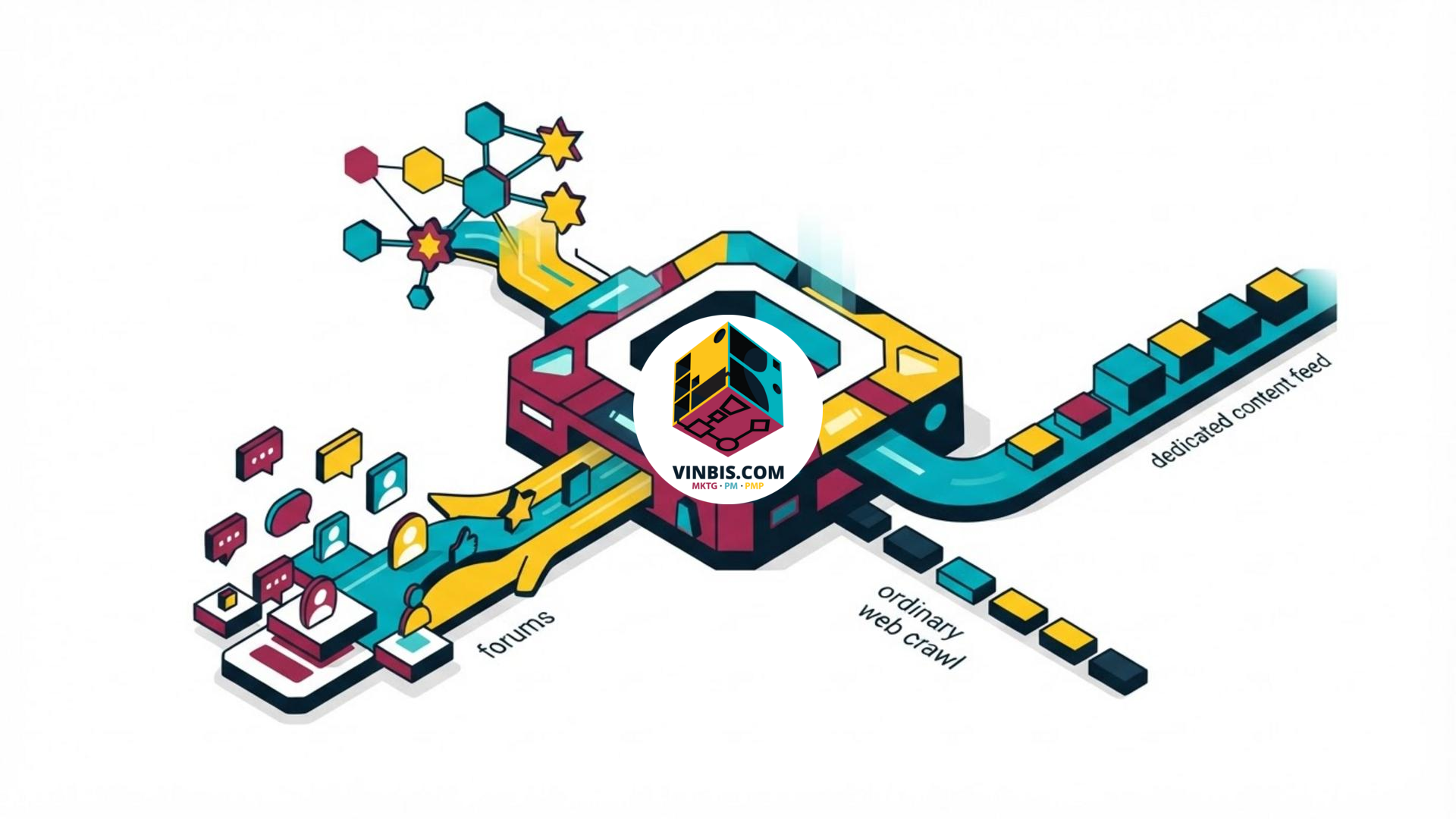 Illustrazione di una piattaforma digitale con contenuti pubblicati dagli utenti · Immagine illustrativa generata mediante intelligenza artificiale.