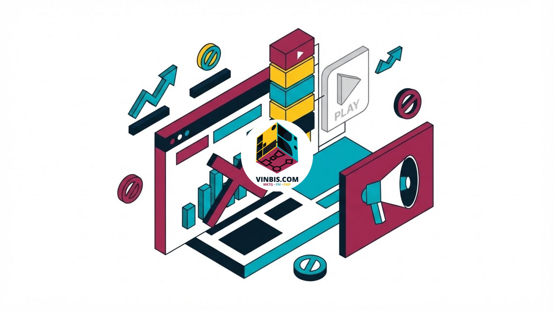 Icone di TikTok e della pubblicità digitale su sfondo neutro · Immagine illustrativa generata mediante intelligenza artificiale.