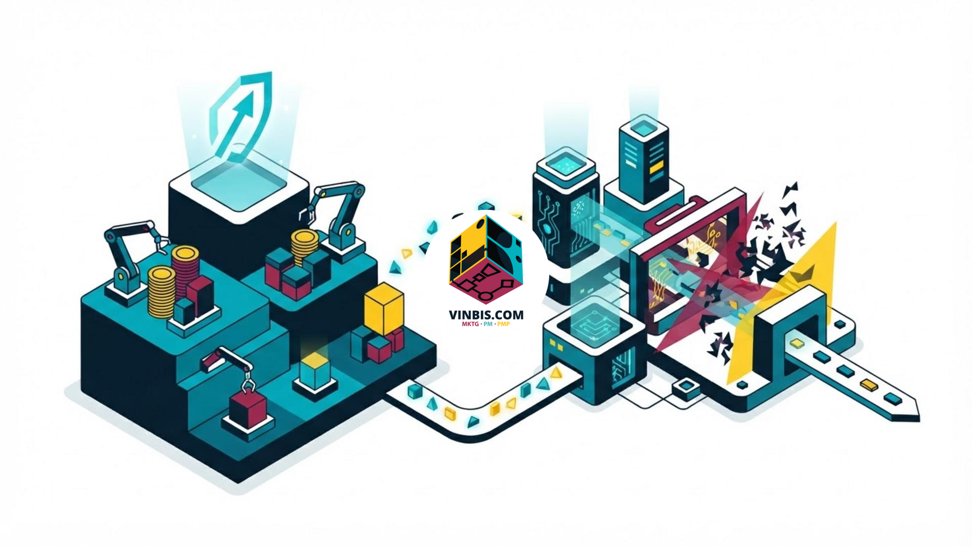 Illustrazione digitale di una rete web protetta da sistemi di filtraggio contro bot e traffico generato dall’intelligenza artificiale · Immagine illustrativa generata mediante intelligenza artificiale.