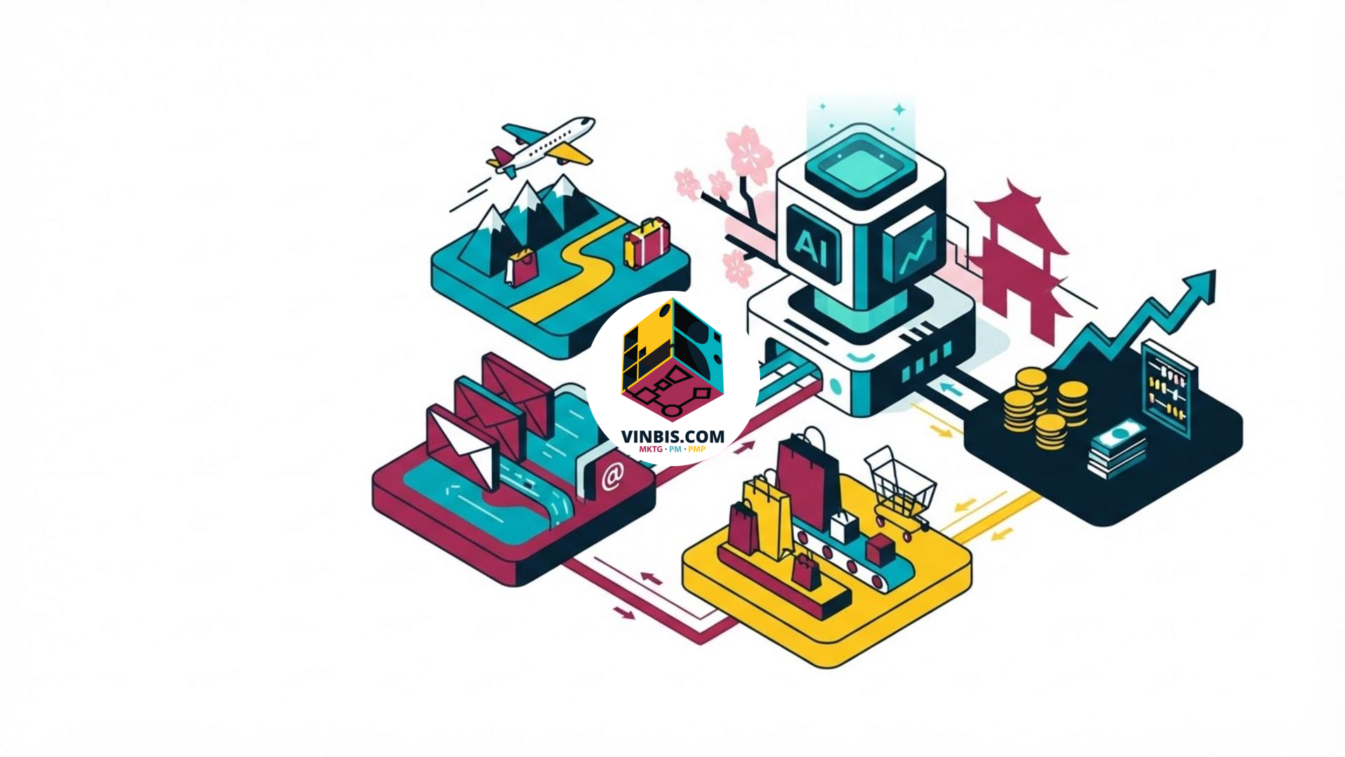 Illustrazione di un agente AI associato ai servizi digitali giapponesi · Immagine illustrativa generata mediante intelligenza artificiale.